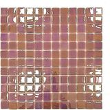 Mozaikristal Hobi ve Sanatsal Çalışmalar Için 25X25 Sedefli Lila, 31,5X31,5CM. Fileli Cam Mozaik. - Mozaik ölçüleri: 25x25mm. - File Karo ölçüsü: 31,5x31,5cm.