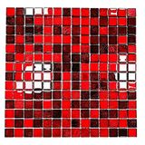 MozaiKristaL Iç Mekan Kaplama Dekorasyon Uygulamaları ve Hobi Çalışmaları Için 20X20MM. Kırmızı Varak, 30X30CM. Fileli Kristal Mozaik. ( 1 File Karo Fiyatı ) - Mozaik ölçüleri: 20x20mm. - File Karo ölçüsü: 30x30cm.