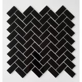 MozaiKristaL Mutfak Havuz Banyo ve Tüm Yüzeyler Için 23X48X4 mm Siyah Kristal Cam Mozaik. ( 1 Koli = 1 m2 fiyatıdır ) - Cam ölçüleri: 23x48x4 mm. File Karo ölçüsü: 29x29cm.