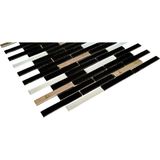 MozaiKristaL Mutfak Tezgah Araı Kristal Cam Mozaik. Cam Ölçüsü: 15X98 Mm. File Ölçüsü: 30X30 Cm. ( 1 Kutu = 11 File Karo = 1 M2 Fiyatıdır. )