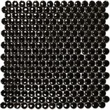 MozaiKristaL Mutfak Tezgah Arası, Banyo, Havuz, Sauna, Spa, Ev, Bahçe ve İşyeri, Yaşam Alanlarının Tüm Yüzeyleri İçin 22 Mm. Yuvarlak Cam Mozaik. ( 1 Koli = 1 m2 fiyatıdır ) - Siyah