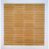 MozaiKristaL Mutfak Tezgah Arası, Havuz, Banyo ve Yaşam Alanlarının Tüm Yüzeyleri Için Cam Mozaik. Cam Ölçüsü: 15X73 Mm. File Ölçüsü: 30X30 Cm. Renk: Taba (1 Koli=11 File Karo=1m2 Fiyatıdır)