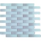 MozaiKristaL Mutfak Tezgah Arası Kristal Cam Mozaik. Cam Ölçüsü: 23X98X4 Mm. File Ölçüsü: 30X30 Cm. Renk: Beyaz-Siyah Gümüş Efekt. ( 1 Koli = 11 File Karo = 1 m2 fiyatıdır ) - Beyaz - Gümüş