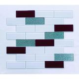 MozaiKristaL Mutfak Tezgah Arası Kristal Cam Mozaik. Karodaki Cam Ölçüleri: 36X98X4 Mm. Karo Ölçüsü: 30X30CM. ( 11 Karo -1 Kutuda - 1 M2 Fiyatıdır ) - Renkli