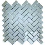 Mozaikristal, Mutfak Tezgah Arası ve Iç Dekorasyon Için, 23x48 Gümüş Kristal Cam Mozaik. ( 1 Koli = 12 File = 1 m2 fiyatıdır ) - Cam ölçüleri: 23 x 48 mm. - File Karo ölçüsü: 29x29cm.