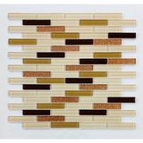 MozaiKristaL Mutfak Tezgah Arası ve İç Dekorasyon İçin Kristal Cam Mozaik. Cam Ölçüleri: 15X73X4 Mm. File Ölçüsü: 30X30 Cm. ( 1 Koli = 11 File Karo = 1 m2 fiyatıdır ) - Krem - Kahve - Bej