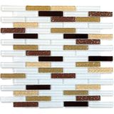 MozaiKristaL Mutfak Tezgah Arası ve İç Dekorasyon İçin Kristal Cam Mozaik. Cam Ölçüleri: 15X73X4 Mm. File Ölçüsü: 30X30 Cm. ( 1 Koli = 11 File Karo = 1 m2 fiyatıdır ) - Renkli