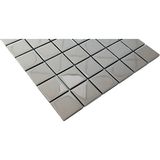 MozaiKristaL Mutfak Tezgah Arası ve İç Dekorasyonda zemin ve ıslak zemin haric tüm yüzeyler İçin Kristal Cam Mozaik. Renk: Inox, Cam Ölçüleri: 48X48 Mm, File Karo Ölçüsü:30X30 Cm. ( 1 M2 Fiyatıdır )