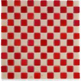 MozaiKristaL Mutfak Tezgah Arası ve Tüm Yaşam Alanları İçin Cam Mozaik. Taş Ölçüleri: 25X25X5 Mm. File Ölçüsü: 31.5X31.5 cm ( 1 Koli = 1 m2 Fiyatıdır ) - Renkli