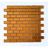 MozaiKristaL Mutfak Tezgah Arası ve Tüm Yaşam Alanları Için Kristal Cam Mozaik. Cam Ölçüleri: 23X48X4 Mm. File Ölçüsü: 23X48 Mm. ( 1 Koli = 11 File = 1 m2 Fiyatıdır ) - Bronz Sim - Gümüş Sim