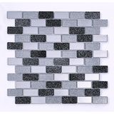 MozaiKristaL Mutfak Tezgah Arası ve Tüm Yaşam Alanları İçin Kristal Cam Mozaik. Cam Ölçüleri: 23X48X4 Mm. File Ölçüsü: 23X48 Mm. ( 1 Koli = 11 File Karo 1 M2 Fiyatıdır ) - Simli Mix