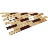 MozaiKristaL Mutfak Tezgah Arası ve Yaşam Alanlarının Tüm Yüzeyleri İçin Kristal Cam Mozaik. Cam Ölçüsü: 23X73 Mm. File Ölçüsü: 30X30 cm ( 1 Koli = 1 m2 Fiyatıdır )