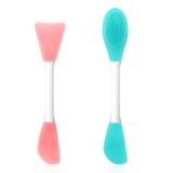 Mozeat Lens 2 adet silikon maske fırçası, tekrar kullanılabilir yüz maskesi, aplikatör, çift taraflı yüz çamuru maskesi, spatula, esnek makyaj aletleri, cilt bakım kremi, kil maskeleri sürmek için