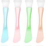 Mozeat Lens 4 adet maske fırçası, çift taraflı silikon yüz maskesi, aplikatör, tekrar kullanılabilir yüz çamuru maskesi, spatula, esnek makyaj aletleri, cilt bakım kremi, kil maskeleri sürmek için