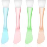 Mozeat Lens 4 adet maske fırçası, çift taraflı silikon yüz maskesi, aplikatör, tekrar kullanılabilir yüz çamuru maskesi, spatula, esnek makyaj aletleri, cilt bakım kremi, kil maskeleri sürmek için