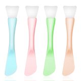 Mozeat Lens 4 adet maske fırçası, çift taraflı silikon yüz maskesi, aplikatör, tekrar kullanılabilir yüz çamuru maskesi, spatula, esnek makyaj aletleri, cilt bakım kremi, kil maskeleri sürmek için