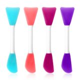 Mozeat Lens 4 adet silikon yüz maskesi, aplikatör, çift taraflı maske fırçası, yüz çamuru maskesi, spatula, yumuşak esnek makyaj aletleri, cilt bakım kremi, kil maskeleri sürmek için