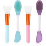 Mozeat Lens 4 adet yüz maskesi fırçası, silikon fırça, maske aplikatörü, tekrar kullanılabilir yüz fırçası, çamur, vücut losyonu, makyaj, cilt bakımı, temizlik aleti