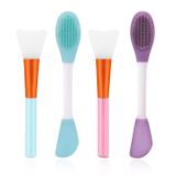 Mozeat Lens 4 adet yüz maskesi fırçası, silikon fırça, maske aplikatörü, tekrar kullanılabilir yüz fırçası, çamur, vücut losyonu, makyaj, cilt bakımı, temizlik aleti