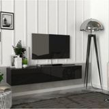 Mozide Black Loft Siyah Tv Ünitesi