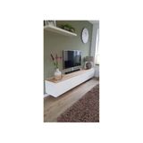 Mozide Mexico TV Ünitesi Modern Tasarım Suntalam Malzeme 180x30x30 cm Boyutlarıyla - Beyaz