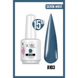 MOZIUR Kalıcı Oje Uv Led A103 (MAVİ SERİSİ) 15ml