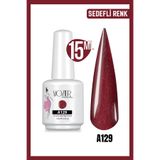 MOZIUR Kalıcı Oje Uv Led A129 (SİMLİ SERİSİ) 15ml