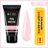 Moziur Professional Soft Pink Polygel Tırnak Jeli 30 ml – UV/LED Uyumlu, Hızlı Kuruyan ve Dayanıklı Formül