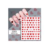 MOZIUR Tırnak Sticker Süs Jo-2203 Kalp (KENDİNDEN YAPIŞKANLI)