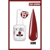 Mozıur Uv Led A308 Kırmızı Kalıcı 15 ml Oje