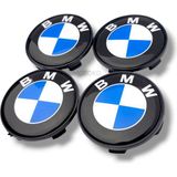 MOZOKO 70 mm Bmw Logolu Siyah Jant Göbeği Kapağı 5 Ayaklı Geçmeli Jant Kapağı Seti 4 Adet