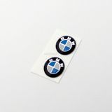 MOZOKO Kendinden Yapışkanlı Bmw Logolu 11 mm Damla Baskılı Anahtarlık Kumanda Amblemi 2 Adet