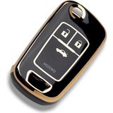 MOZOKO Opel Astra J Insignia Corsa D Vectra C Mokka Adam Uyumlu Anahtar Kumanda Koruma Kılıfı Siyah Gold