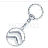 Mozoko Yüksek Kaliteli Citroen Logolu Metal Araç Anahtarlık, Çift Yönlü Logo, Hediyelik Araba Anahtarlık