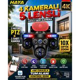 Mpıa Haya 4 Kameralı 5 Lensli Wifi Kamera 3 Ptz 10X Optik Zoom Ip66 Gece Görüş