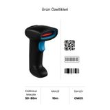 MPIA Kablosuz Barkod Okuyucu 1D 2D QR Kod Standlı Uzun Menzili Hafızalı Tüm Zeminler için Uygun