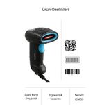 MPIA Usb Kablolu Barkod QR (Kare) Kod Okuyucu 1D 2D Tüm Zeminler için Uygundur