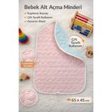 MPY GLOBAL Kapitone Bebek Alt Açma Örtüsü 65x45 cm , Çift Taraflı, Biyeli Bebek Alt Değiştirme Örtüsü
