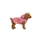 MPZ PETS İçi Polarlı Çadır Baskılı Köpek ve Kedi Yeleği & Ceketi Pembe L