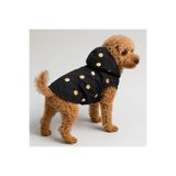 MPZ PETS İçi Polarlı Puantiyeli Köpek ve Kedi Yeleği & Ceketi Siyah M