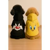 MPZ Pets Kapişonlu Polar Sweatshirt Köpek Ve Kedi Kıyafeti & Elbisesi - Sylvester & Tweety 2'li Fırsat Paketi
