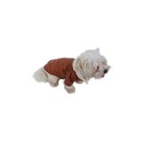 MPZ PETS Kedi ve Köpek Kıyafeti & Elbisesi Ceketi Yeleği Kahverengi Kürklü Ceket S