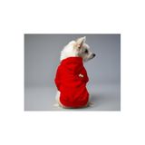 MPZ PETS Kedi ve Köpek Kıyafeti & Elbisesi Kırmızı Hoodie Çiçekli Cep XL
