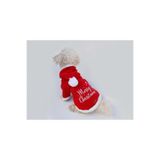 MPZ PETS Kedi ve Köpek Kıyafeti & Elbisesi Merry Christmas Noel Uzun Ponponlu Kostüm Kırmızı XL