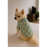 MPZ PETS Kedi ve Köpek Kıyafeti & Elbisesi Papatyalı T Shirt Mint Yeşil L