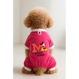 MPZ PETS Kedi ve Köpek Kıyafeti & Elbisesi Pembe 4 Bacak Tulum Mickey Mouse M
