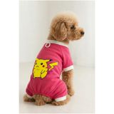 MPZ Pets Kedi ve Köpek Kıyafeti & Elbisesi - Pembe 4 Bacak Tulum Pikachu