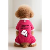MPZ PETS Kedi ve Köpek Kıyafeti & Elbisesi Pembe 4 Bacak Tulum Sevmezsen Sevme XL