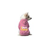 MPZ PETS Kedi ve Köpek Kıyafeti & Elbisesi Pembe Hoodie I Love Human Mavi L