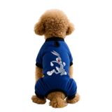 MPZ PETS Kedi ve Köpek Kıyafeti & Elbisesi Saks Mavi 4 Bacak Tulum Bugs Bunny M
